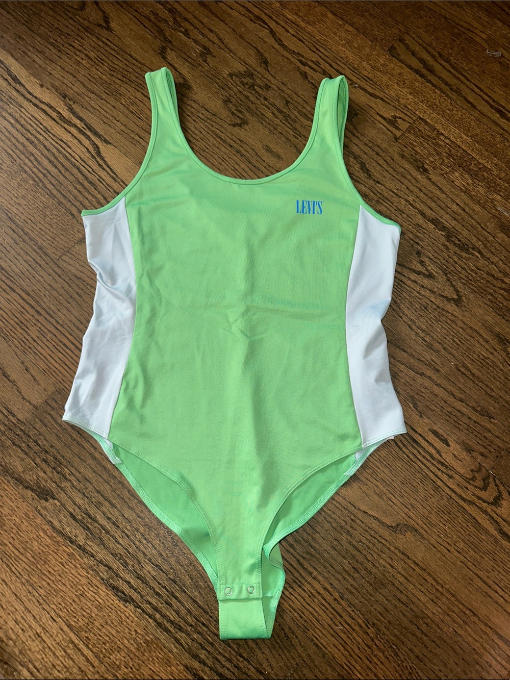 Levi's Women’s Green One-Piece Stretch Snap Bodysuit